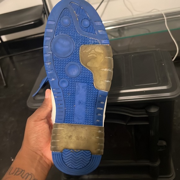 Off white out of office sneakers size 10 white and blue - Picture 6 of 6